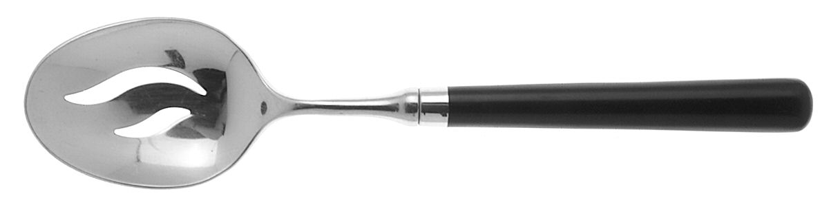 Spectrum-Black (Stainless) Pierced Tablespoon (Serving Spoon) by Stanley Roberts-1