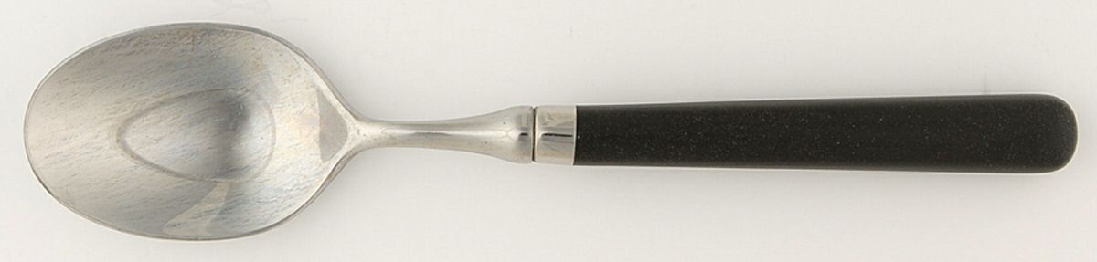 Spectrum-Black (Stainless) Place/Oval Soup Spoon by Stanley Roberts-1