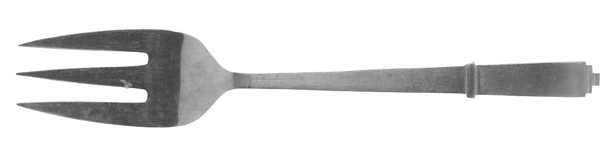 Stuart I (Stainless) Medium Solid Cold Meat Serving Fork by Stanley Roberts-1
