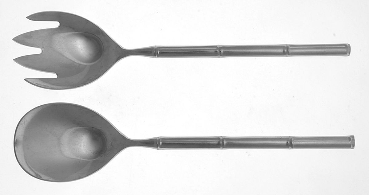 Tiburon ( Stainless) (2 Pc) Solid Salad Set by Stanley Roberts-1