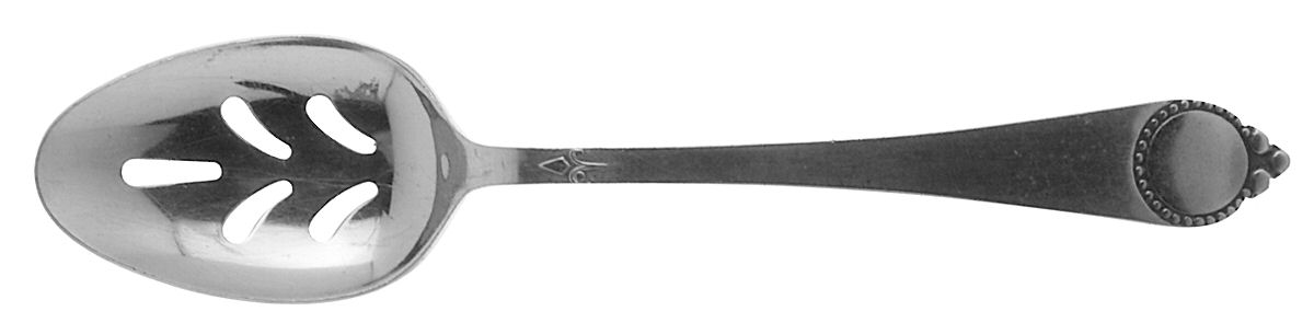 Vanity (Stainless, Circle Of Beads) Pierced Tablespoon (Serving Spoon) by Stanley Roberts-1