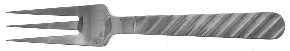 Zebra (Stainless) Medium Solid Cold Meat Serving Fork by Stanley Roberts-1