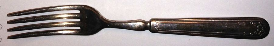 Conant (Silverplate, 1915) Indented Solid Handled Fork by Sears Roebuck-1