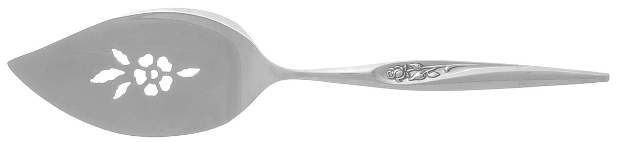 Gentle Rose (Stainless) Pierced All Stainless Pie Server by Sears Roebuck-1