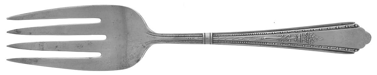 Juliet (Silverplate) Small Solid Cold Meat Serving Fork by Sears Roebuck-1