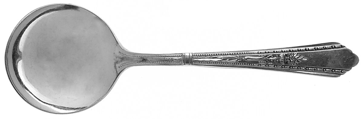 Juliet (Silverplate) Round Bowl Soup Spoon (Bouillon) by Sears Roebuck-1