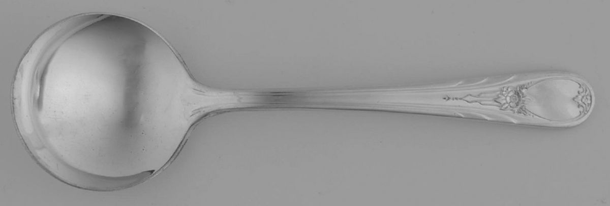 Newport (Silverplate, 1946) Round Bowl Soup Spoon (Bouillon) by Sears Roebuck-1