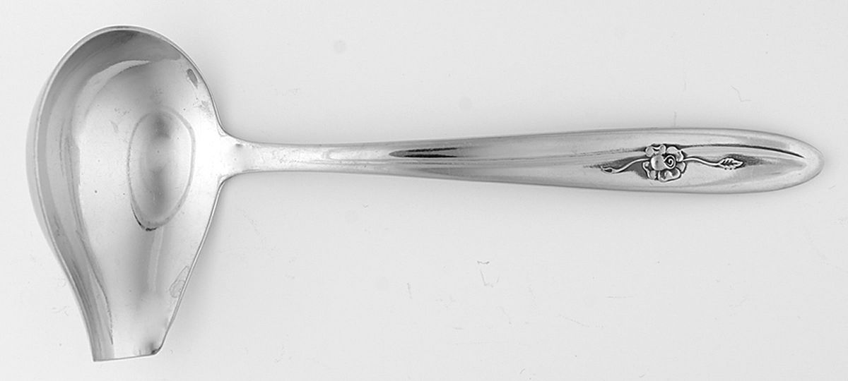Provincial Rose (Stainless) Solid Gravy Ladle by Sears Roebuck-1