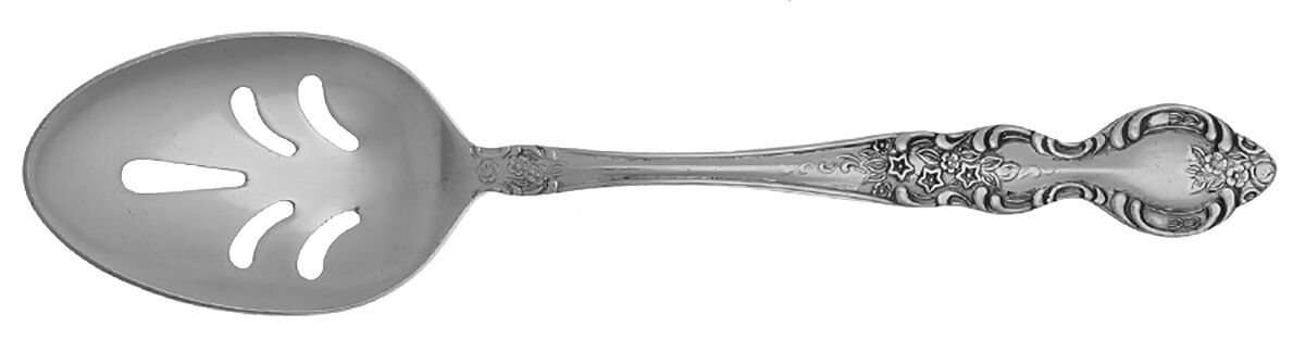 Ellen Vance (Stainless) Pierced Tablespoon (Serving Spoon) by Sears Roebuck-1