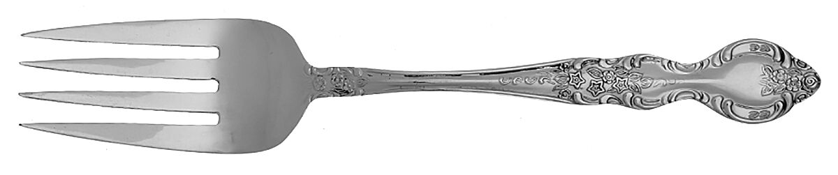 Ellen Vance (Stainless) Medium Solid Cold Meat Serving Fork by Sears Roebuck-1