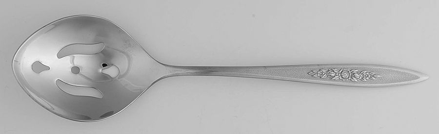 SRS6 (STAINLESS) Pierced Tablespoon (Serving Spoon) by Sears Roebuck-1