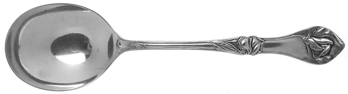 Sweet Pea (Silverplate) Round Bowl Soup Spoon (Gumbo) by Sears Roebuck-1