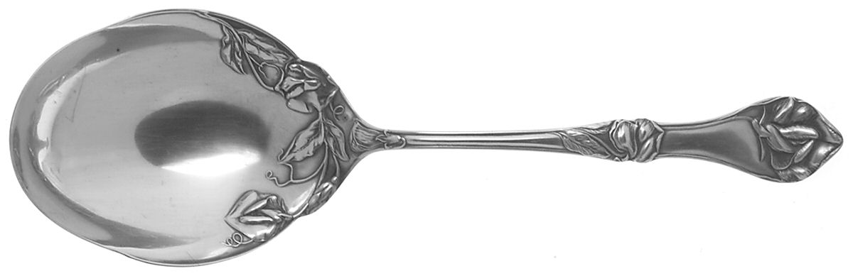 Sweet Pea (Silverplate) Solid Smooth Casserole Spoon by Sears Roebuck-1