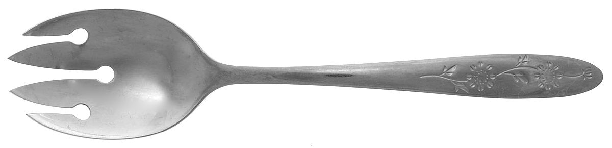 Wood Dale (Stainless) Medium Solid Cold Meat Serving Fork by Sears Roebuck-1