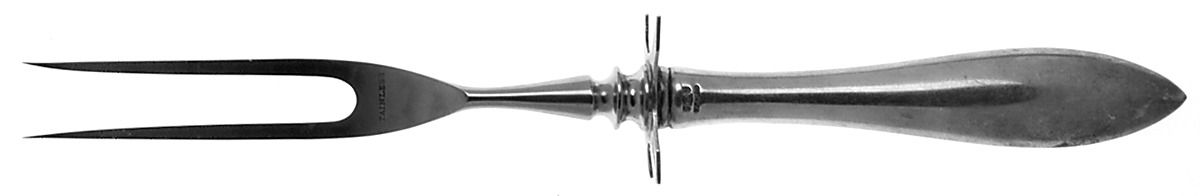 Buckingham (Sterling) Small Steak Carving Fork with Stainless Prongs by Shreve Silver-1