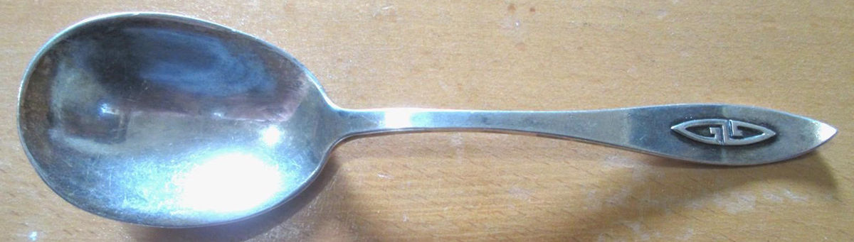 Buckingham (Sterling) Sugar Spoon by Shreve Silver-1