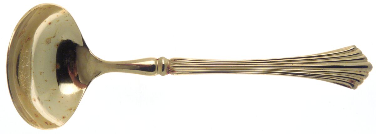 Pavilion (Gold Electroplate) Solid Gravy Ladle by Stanley Roberts-1