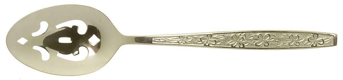 Gold La Spana (Gold Electroplate) Pierced Tablespoon (Serving Spoon) by Stanley Roberts-1