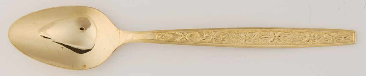 Gold La Spana (Gold Electroplate) Place/Oval Soup Spoon by Stanley Roberts-1