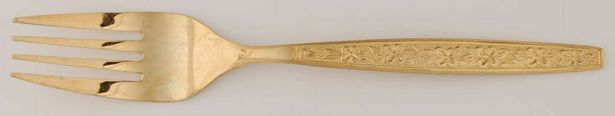 Gold La Spana (Gold Electroplate) Individual Salad Fork by Stanley Roberts-1