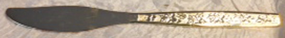 Gold La Spana (Gold Electroplate) Flat Handle Butter Spreader by Stanley Roberts-1