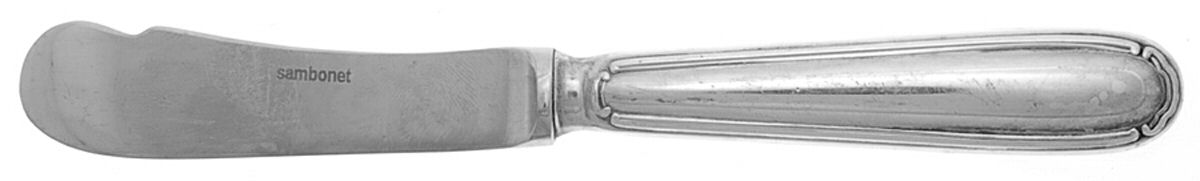 Baroque (Silverplate on Nickel) Butter Spreader Hollow Hdl-Paddle/Stainless Blade by Sambonet-1