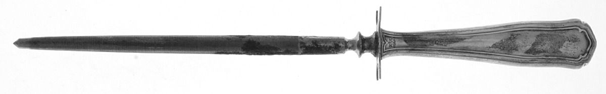 Dolores (Sterling, 1909, No Monograms) Large Roast Steel Rod Knife Sharpener by Shreve Silver-1