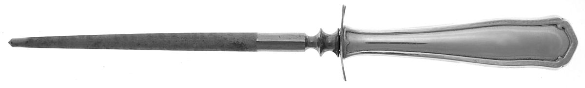 Dolores (Sterling, 1909, No Monograms) Small Steel Rod Sharpener Knife by Shreve Silver-1