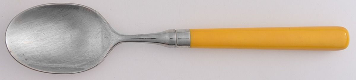 Spectrum Yellow Place/Oval Soup Spoon by Stanley Roberts-1