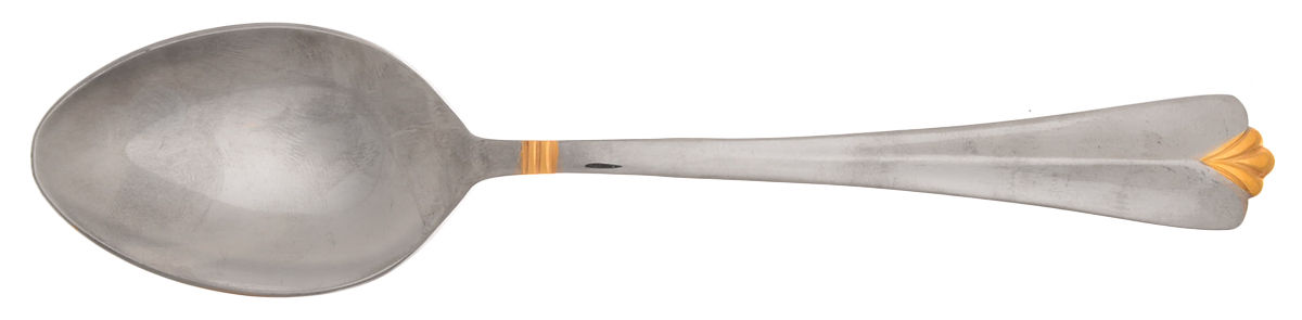 Country Shell Gold (Stainless) Tablespoon (Serving Spoon) by Stanley Roberts-1