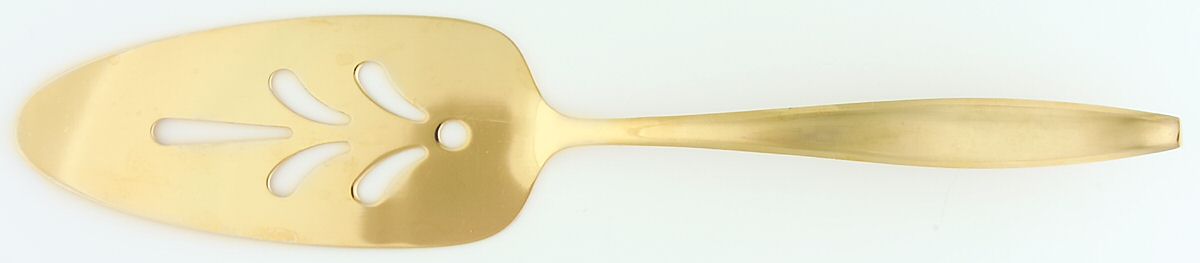 Golden Eileen (Gold Electroplate) Solid Pierced Pie Server by Stanley Roberts-1