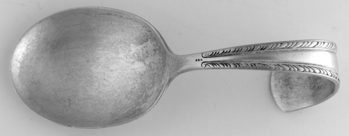 SBS3 (Sterling) Curved Handle Baby Spoon by Saart Brothers-1