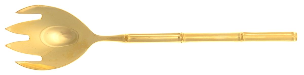 Tiburon Gold (Gold Electroplate) Solid Salad Serving Fork by Stanley Roberts-1