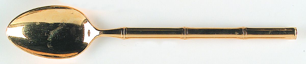 Tiburon Gold (Gold Electroplate) Place/Oval Soup Spoon by Stanley Roberts-1