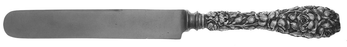 Baltimore Rose (Sterling, 1905, Decor) Blunt Hollow Knife with Bolster by Schofield-1