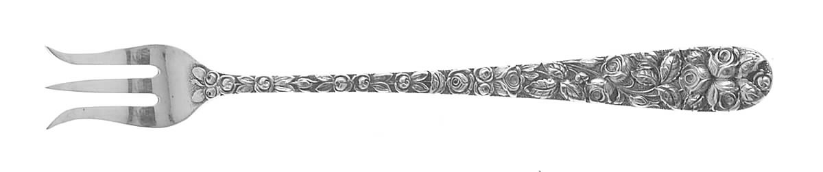 Baltimore Rose (Sterling, 1905, Decor) Oyster Fork by Schofield-1