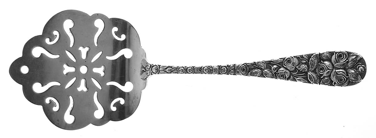Baltimore Rose (Sterling, 1905, Decor) Small Tomato Server,  Solid Piece by Schofield-1