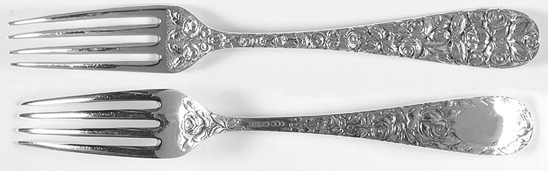 Baltimore Rose (Sterling, 1905, Decor) Fork by Schofield-1