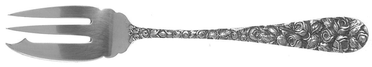Baltimore Rose (Sterling, 1905, Decor) Individual Fish/Pastry Fork by Schofield-1
