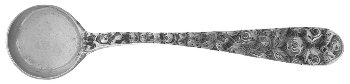 Baltimore Rose (Sterling, 1905, Decor) Individual Salt Spoon by Schofield-1