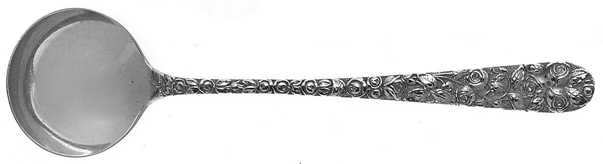 Baltimore Rose (Sterling, 1905, Decor) Individual Chocolate/Sherbet Spoon by Schofield-1