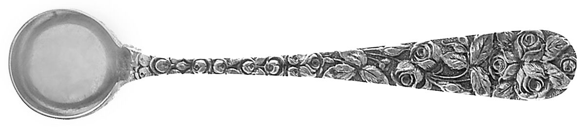 Baltimore Rose (Sterling, 1905, Decor) Master Salt Spoon by Schofield-1