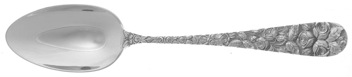 Baltimore Rose (Sterling, 1905, Decor) Tablespoon (Serving Spoon) by Schofield-1