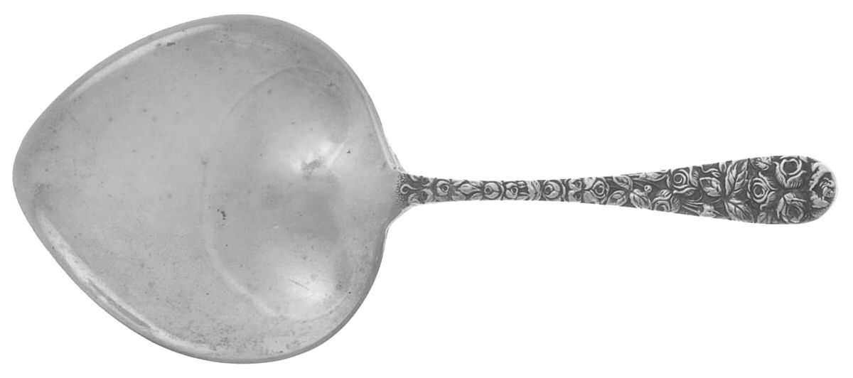 Baltimore Rose (Sterling, 1905, Decor) Tea Caddy Spoon by Schofield-1