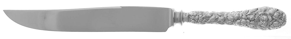 Baltimore Rose (Sterling, 1905, Decor) Small Steak Carving Knife with Stainless Blade by Schofield-1