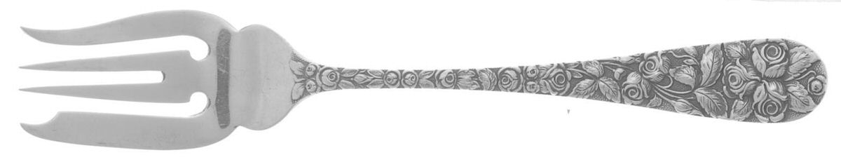 Baltimore Rose (Sterling, 1905, Decor) Individual Salad Fork by Schofield-1