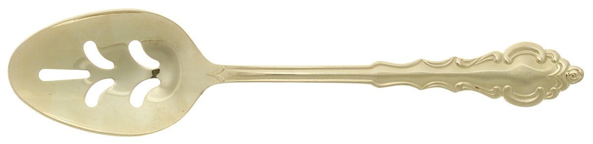 Golden Melody (Gold Electroplate) Pierced Tablespoon (Serving Spoon) by Stanley Roberts-1