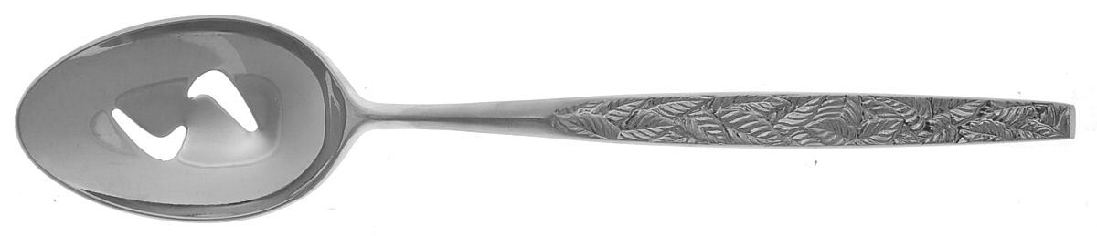 Leaf Spray (Stainless) Pierced Tablespoon (Serving Spoon) by Stanley Roberts-1