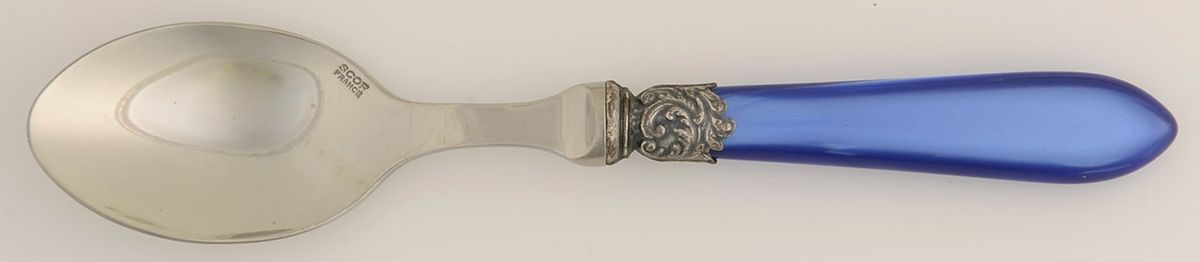 Pompadour-Blue (Stainless) Place/Oval Soup Spoon by SCOF (France)-1