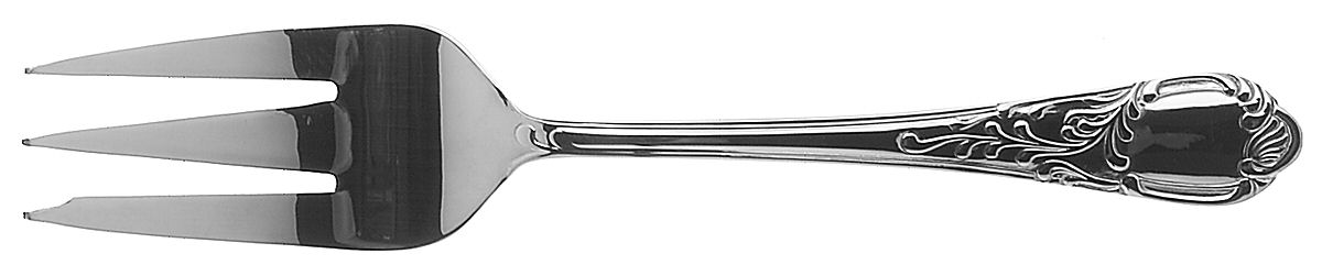 Louis XV Medium Solid Cold Meat Serving Fork by Sabatier-1